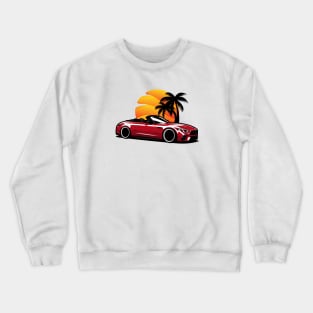 Red SL63 Roadster Sunset Crewneck Sweatshirt